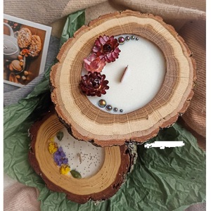 Handmade Solid Wood Candle Holder Log Style Decorative <b>Tealight</b> Stand No Wax - Product Image 4