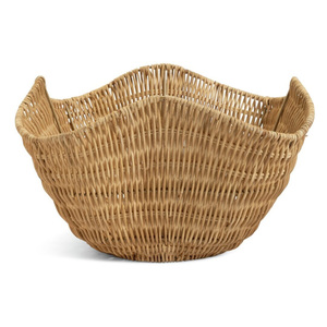 ตะกร้าเก็บของหวายสานมือแบบขายส่ง ตะกร้าใยธรรมชาติสีส้มที่ยั่งยืน - Product Image 1