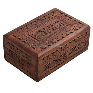 Boîte à bijoux décorative en MDF, design artisanal pour cadeau de mariage et présentation en magasin, magnifique boîte de rangement en bois design - Product Image 2