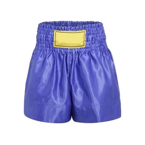 Pantalones Cortos de Boxeo Blancos con Ribete Amarillo en la Cintura, de Secado Rápido, Elásticos, de Poliéster, Unisex, para Artes Marciales, Corte Regular para Adultos, Personalizables en la Parte Delantera - Product Image 6
