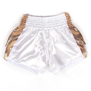 Pantalones Cortos de Muay Thai para Hombre, Satinados, Cintura Elástica, Abertura Lateral, Ligeros, Coloridos, Estampado Completo, para Entrenamiento en Gimnasio - Product Image 3