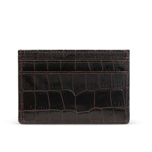 Porte-cartes fin de luxe personnalisé avec logo, blocage RFID, en cuir de crocodile pleine fleur, véritable cuir, pour cartes de crédit et d'identité, multicolore - Product Image 3