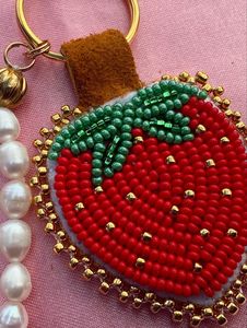 Luxury Eco-Friendly Floral Embroidery Beaded <b>Keychain</b> Handmade for Women & Girls Wedding Detail - Product Image 6
