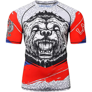 High Performance Half Sleeve Rash Guard Breathable Gym <b>Compression</b> <b>Shirt</b> Manufacturer Supply - Product Image 4