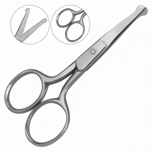Baby Nail Safety Scissors 3.5 Inch Curved Rounded Tips Stainless Steel Infant Nail Scissors Polished Finish Safe Grooming Tool - Product Image 1