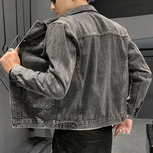 OEM Men's Classic 100% Cotton <b>Denim</b> <b>Jacket</b> Button-up Oversize Outwear for FallWinter Casual Style Coat - Product Image 2