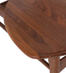 Chaise de salle à manger en bois massif durable, noyer, style moderne du milieu du siècle, avec dossier incurvé, meubles de salle à manger - Product Image 3