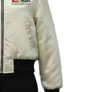 Bomber <b>Jacket</b> With Custom Brand Logo Windproof Casual Outerwear Rib-Knit Trim Baseball Coated Polyester <b>Jacket</b> - Product Image 5