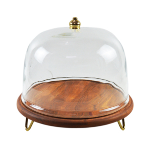 Support à gâteau en bois écologique Zikra Handicrafts avec poignées métalliques décoratives et pieds design pour mariage, anniversaire, fête - Product Image 6