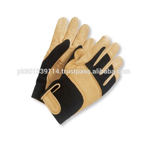 High Quality Leather Mechanic Safety Work <b>Gloves</b> Split-Finger Breathable Eco-Friendly All-Season Protective <b>Gloves</b> - Product Image 4