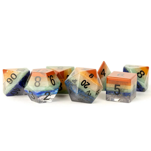 High quality stone dice <b>crystal</b> Seven <b>chakra</b> natural <b>crystal</b> reiki healing gemstones Engraved custom dice <b>set</b> Vikings <b>crystal</b> - Product Image 6