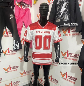 Camiseta de Fútbol Personalizada Y2K con Cuello en V, Personaliza con Nombre y Número, Camiseta de Fútbol de Manga Corta, Top Informal de Moda para Hombre y Mujer - Product Image 1