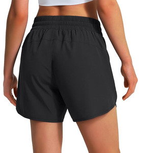 กางเกงขาสั้นลำลองผู้ชายสำหรับฤดูร้อน ผ้าเทอร์รี่ แห้งเร็ว กันยับ ปักลายชายผ่า เอวยางยืดสูง ระบายอากาศได้ดี ทรงหลวม - Product Image 3