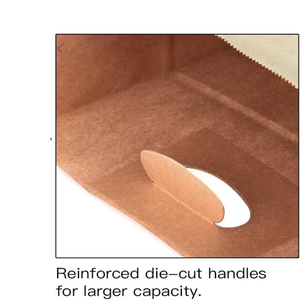 ถุงของขวัญกระดาษคราฟท์รักษ์โลกพร้อมหูหิ้วแบบไดคัท สำหรับงานปาร์ตี้ ของชำ ของฝาก ช้อปปิ้ง และใส่กลับบ้าน - Product Image 3