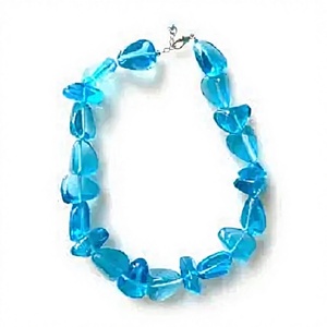 สร้อยคอเรซิ่นดีไซน์คริสตัลอาร่าสุดหรู สร้อยคอประดับลูกปัดเรซิ่นทำมือสุดวิจิตร - Product Image 1