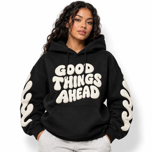 Hoodie Premium pour Femme avec Impression en Relief, Motifs Artistiques en Dimension, Tissu Confortable et Coupe Décontractée pour la Collection Mode Quotidienne - Product Image 1