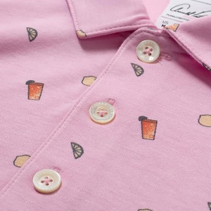 Camiseta de Manga Corta Rosa para Hombre con Estampado de Hielo, Estilo Casual, Corte Regular, 100% Poliéster, Secado Rápido, Tejido de Punto de 180g - Product Image 3