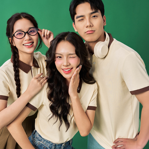 Polo de peso pesado unisex cuello de contraste 230gsm mezcla de algodón de secado rápido bordado personalizado listo para enviar - Product Image 3