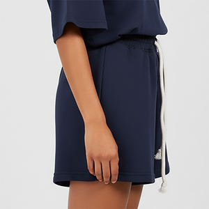 Shorts pour femmes personnalisés avec logo brodé OEM, respirants, 100% coton, haute qualité, vêtements décontractés d'été, streetwear, short pour femmes - Product Image 5