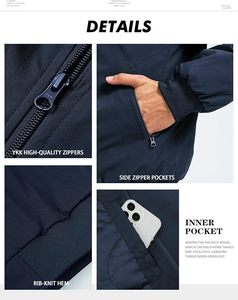 Men's <b>Jackets</b>-Bomber <b>Jacket</b> Fall Winter <b>Warm</b> Windbreaker Full Zip Casual Coats - Product Image 4