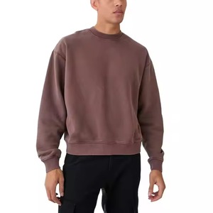 Best Selling Price Branded Quality Custom Logo Man's Fleece Sweatshirt Silk Screen Printed Embroidered Dyed Solid 100% Cotton - Product Image 1