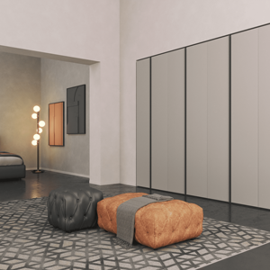 Armoire coulissante de luxe JY Project, tendance 2026, en bois moderne, pour chambre à coucher, dressing intégré - Product Image 2
