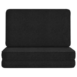 Sedia da Terra Pieghevole Compatta in Poliestere Nero, Metallo e Schiuma per Soggiorno - Product Image 3