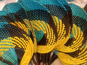 Abanico de Bambú Tejido Natural, Diseño Clásico Moderno, Ecológico, para Regalo de Boda, Hotel, Resort, Decoración de Verano - Product Image 3