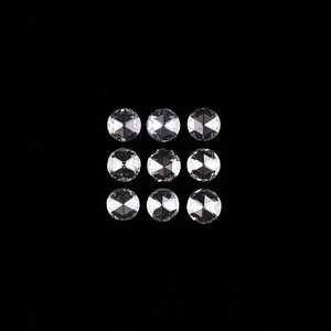 Diamantes Sueltos Cultivados en Laboratorio, Corte Rosa, 6 mm, CVD, Color E, Claridad VVS2, Forma Redonda, Piedras Pequeñas Blancas, Paquete para Joyería Personalizada - Product Image 1