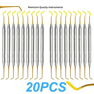 SHAHZIK INTERNATIONAL Instrument dentaire pour composite, spatule, plugger, pointes en titane doré, acier inoxydable, alimenté par turbine - Product Image 4