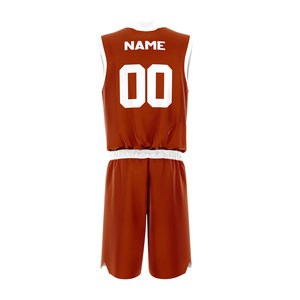 Ensemble d'uniformes de basket-ball personnalisés, maillot rouge sans manches avec nom et numéro imprimés par sublimation, évacuation de l'humidité, unisexe pour adultes - Product Image 1
