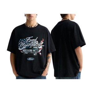 เสื้อยืดคอกลมแขนสั้นสีขาวทรงโอเวอร์ไซส์สำหรับผู้ชาย ลายพิมพ์ตัวอักษรด้านหน้า ยี่ห้อ Guns N Roses ผ้าฝ้าย สไตล์ลำลอง - Product Image 5