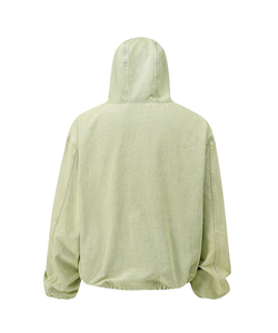<b>Men's</b> Plus Size Cotton Hooded Zipper <b>Blouson</b> <b>Jacket</b> Casual Loose Fit Solid Color Front Pocket Autumn Wear Regular Sleeve - Product Image 4