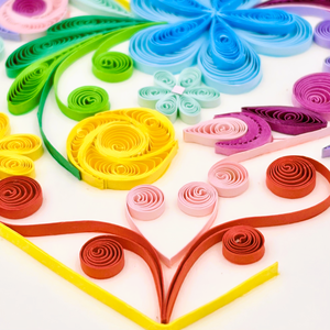 Luxury Heart Floral Quilling <b>Card</b> Handmade Greeting <b>Card</b> For Special <b>Occasions</b> 3D Rainbow Quilled <b>Card</b> With Envelope Wholesale - Product Image 2