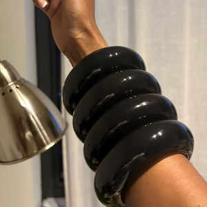 Colorful Resin Bangle <b>Bracelets</b> Modern Chunky Thick <b>Stacking</b> Bangles Customizable Size Shape Oversized Girls Gift MS Handicraft - Product Image 1