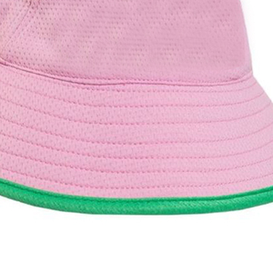Sombrero de Malla Rosa con Ribete Verde, Unisex, Casual, para Primavera y Verano, para Niños - Product Image 4