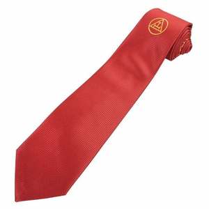 Corbata Formal Masónica del Capítulo Arco Real, Corbata Masónica Personalizada Bordada en Poliéster Resistente - Product Image 1