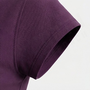 T-shirts personnalisés à manches courtes en coton, couleur personnalisée, col rond, t-shirt pour femme, logo personnalisé, col rond, vêtements de qualité tendance - Product Image 6