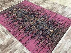 Alfombra de Lana Suave con Diseño Tradicional Rojo, Hecha a Mano, para Dormitorio o Sala de Estar, Acabado Elegante - Product Image 2