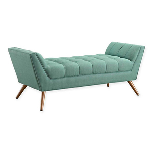 Banc de rangement en velours pur, design moderne classique, collection haut de gamme, motif capitonné, ottoman pour salon - Product Image 4