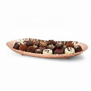 Metal <b>Chocolate</b> Tray | Decorative Round Serving Platter for <b>Wedding</b> & Gift Luxury Food Display - Product Image 3