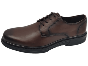 Zapatos Oxford de cuero de oveja marrón para hombre, con punta redonda, con cordones, transpirables, ligeros, casuales, para todas las estaciones - Product Image 5