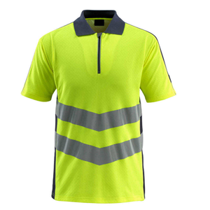Chemise polo de sécurité réfléchissante à manches courtes pour hommes, haute visibilité, construction OEM, avec taille et couleur personnalisées - Product Image 5