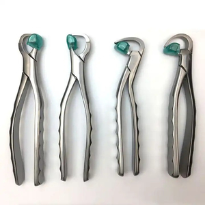 Kit de 4 Piezas de Fórceps Dentales Manuales Reutilizables de Acero Inoxidable para Extracción Mínimamente Invasiva, con Certificación CE - Product Image 1