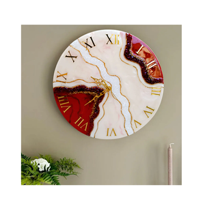 Resin <b>Digital</b> Modern Quartz Hanging <b>Wall</b> <b>Clock</b>-Handmade Wood Resin Christmas Gift - Product Image 1