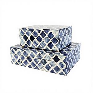 <b>Large</b> Size Square Decorative Wedding <b>Gift</b> <b>Box</b> Unique Bone Inlay Precious Jewelry Storage <b>Box</b> Engraved Printing Online Supply - Product Image 4