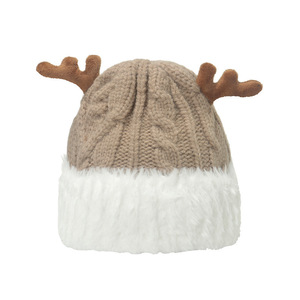 Chapeau d'hiver populaire 2026, vente en gros d'usine, casquette de Noël anti-froid, chapeau de Noël chaud, chapeau de renne avec cornes - Product Image 3