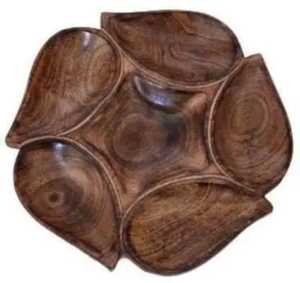 Premium Maple Leaf Shape Wooden Tray Solid Acacia Wood Serving Bowl Creative <b>Snack</b> Fruit <b>Plate</b> Dessert Dish Platter - Product Image 5