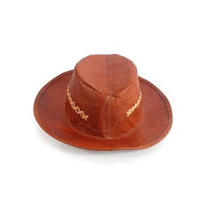 Premium Quality <b>Men</b> Use Cowboy <b>Hat</b> 100% Leather Made Western Style Wide Brim Cowboy <b>Hats</b> For Outdoor And Horse Riding Wear - Product Image 3