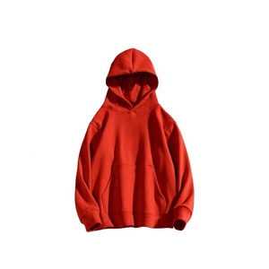 2021 Latest Design Hoodie Factory Men's Basic Thick Pullover Hoodie Men's Blank Plain Hooded Sweat Shirt - Product Image 4
